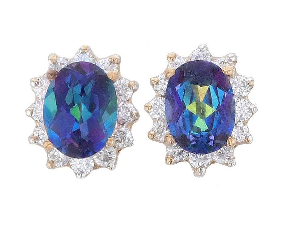 Buy Hawaiian Topaz Earrings (Hawaiian Topaz 3.00 cts. White Diamond 0.70 cts.) at Kay's Fine Jewelry