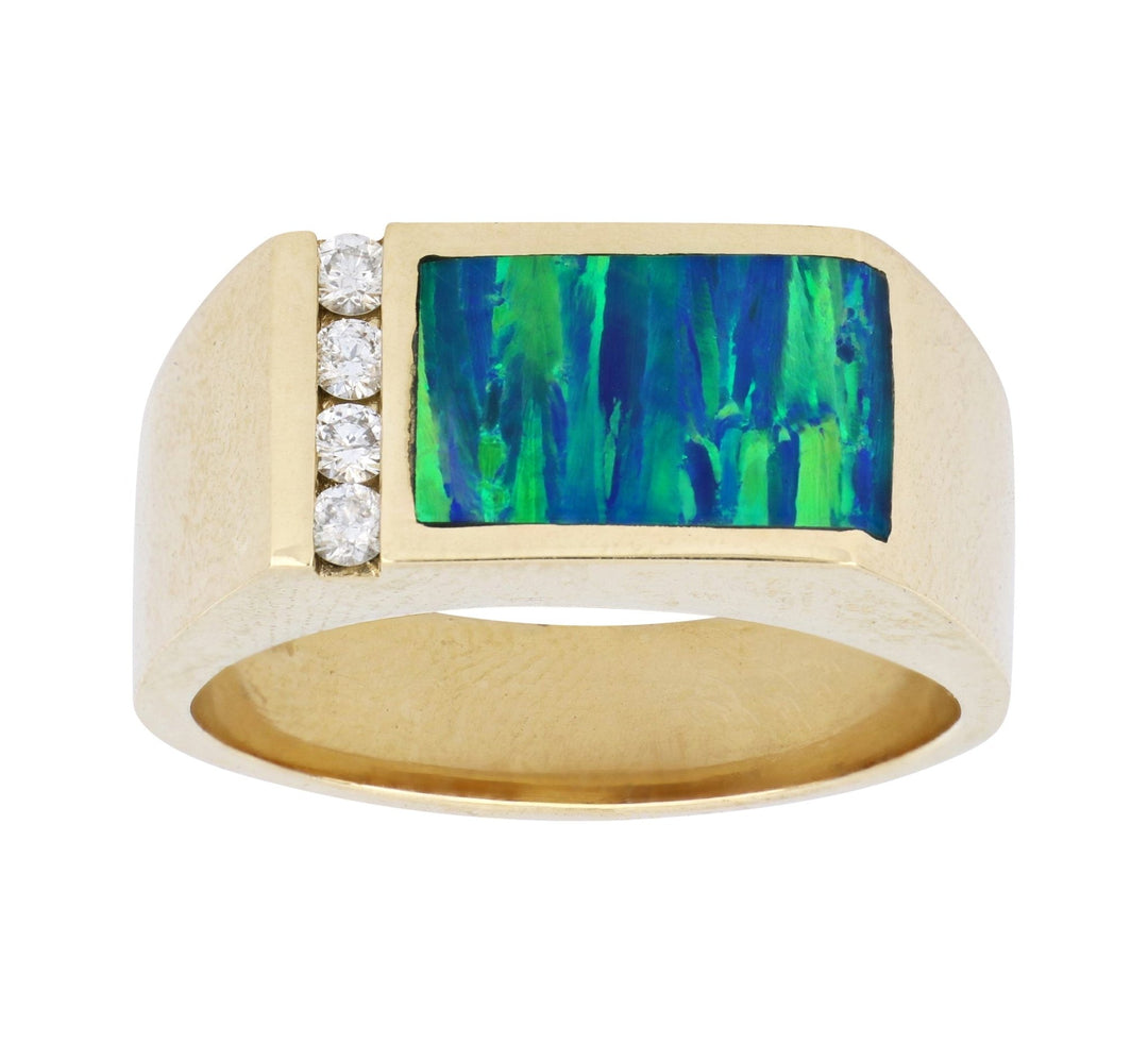 Buy Inlay Opal Men's Ring (Inlay Opal White Diamond 0.2 cts.) at Kay's Fine Jewelry