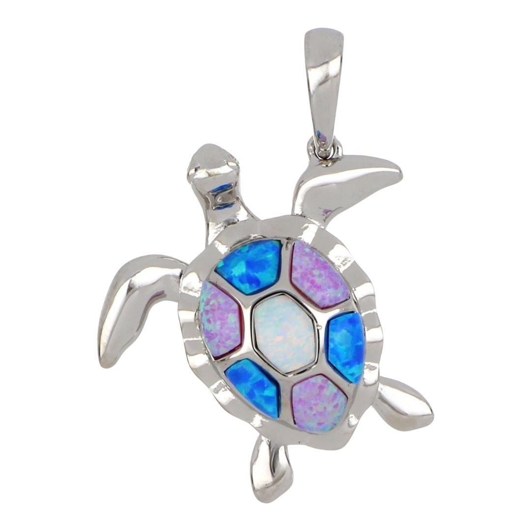 Inlay Opal Mini Turtle Pendant Not Net