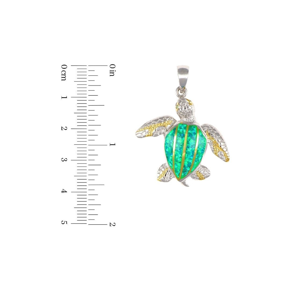 Inlay Opal Pendant (Inlay Opal Round Green Sapphire) Not Net