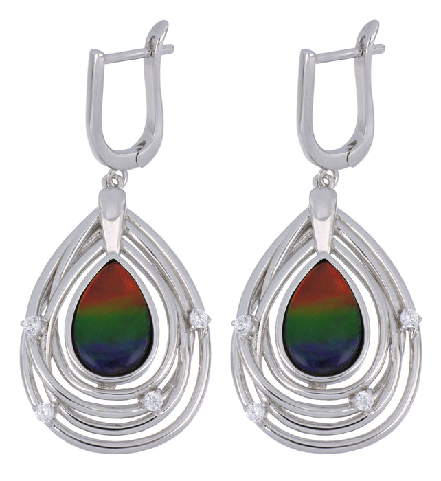 KFJ SPECIAL: Ammolite Earrings, Sterling Silver, $595 Not Net