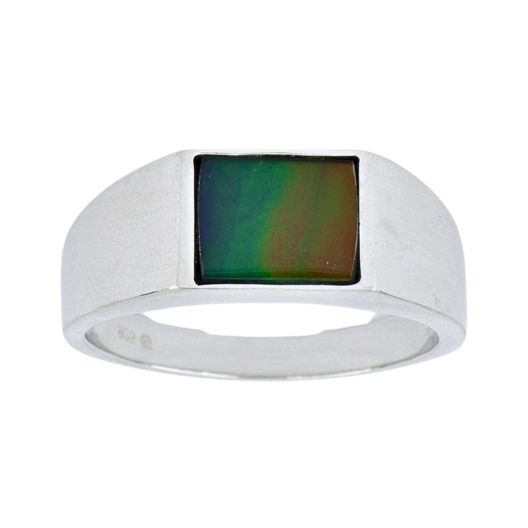 KORITE INTERNATIONAL Ammolite Sterling Silver Men's Ring Not Net
