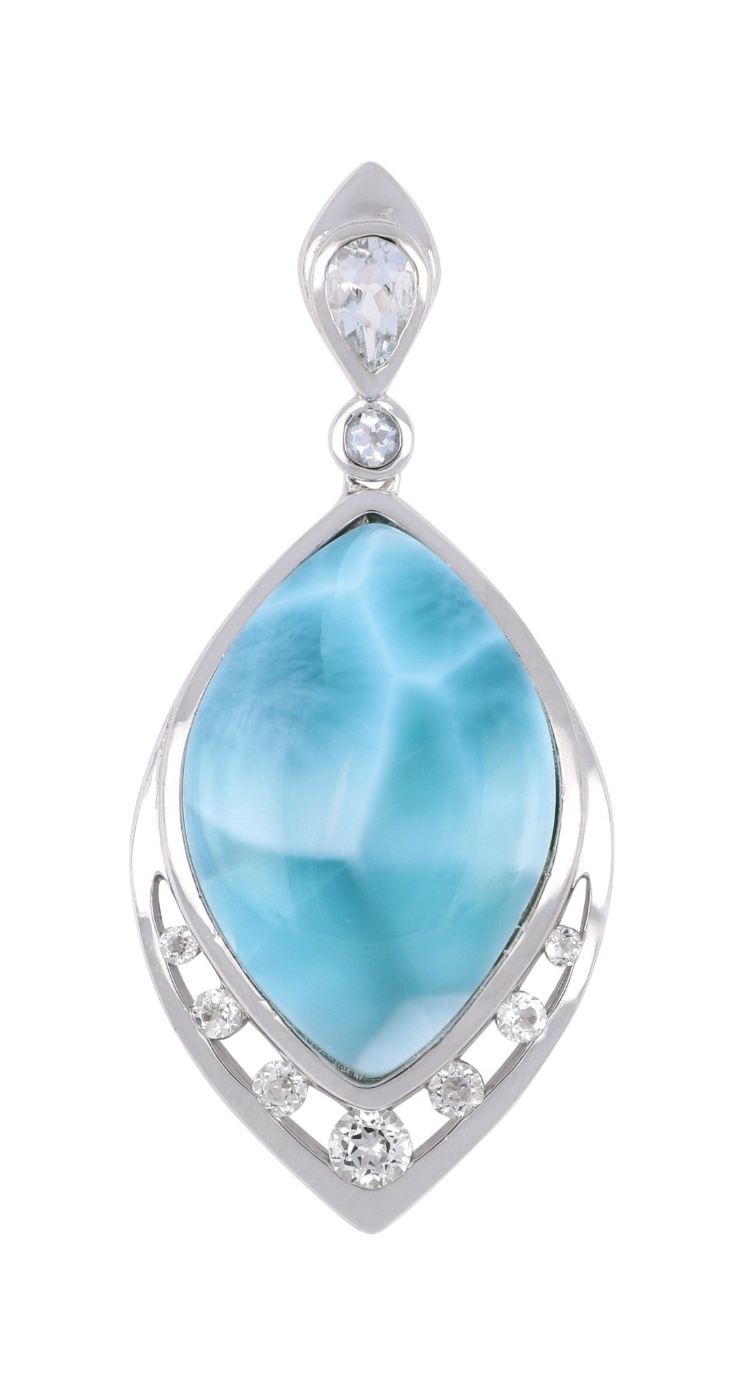 Larimar Ladies Pendant (Larimar Cubic Zirconia) Not Net