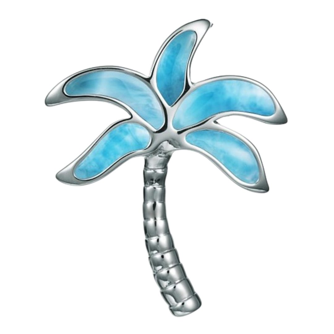 Larimar Palm Tree Pendant Not Net