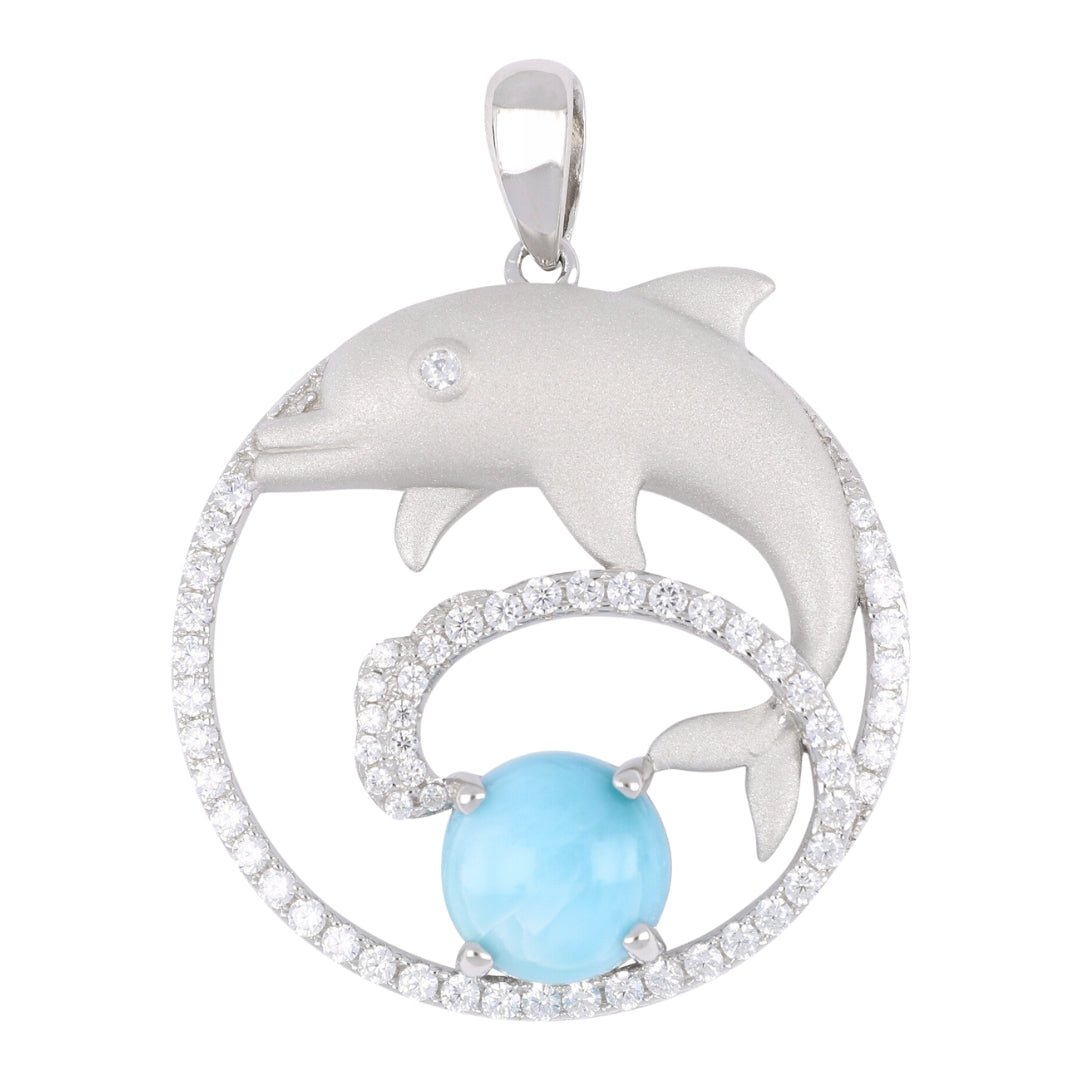Larimar Pendant (Larimar Cubic Zirconia) Not Net