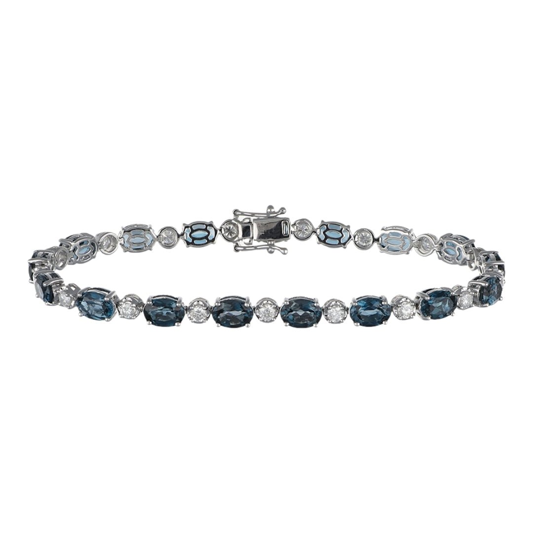 Buy London Blue Topaz Bracelet (Blue Topaz 15.63 cts. White Diamond 1.41 cts.) at Kay's Fine Jewelry