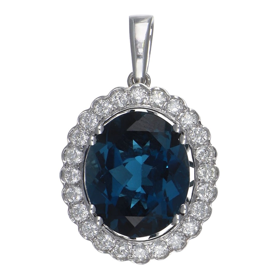 Buy London Blue Topaz (London Blue Topaz 5.66 cts. White Diamond 0.46 cts.) at Kay's Fine Jewelry