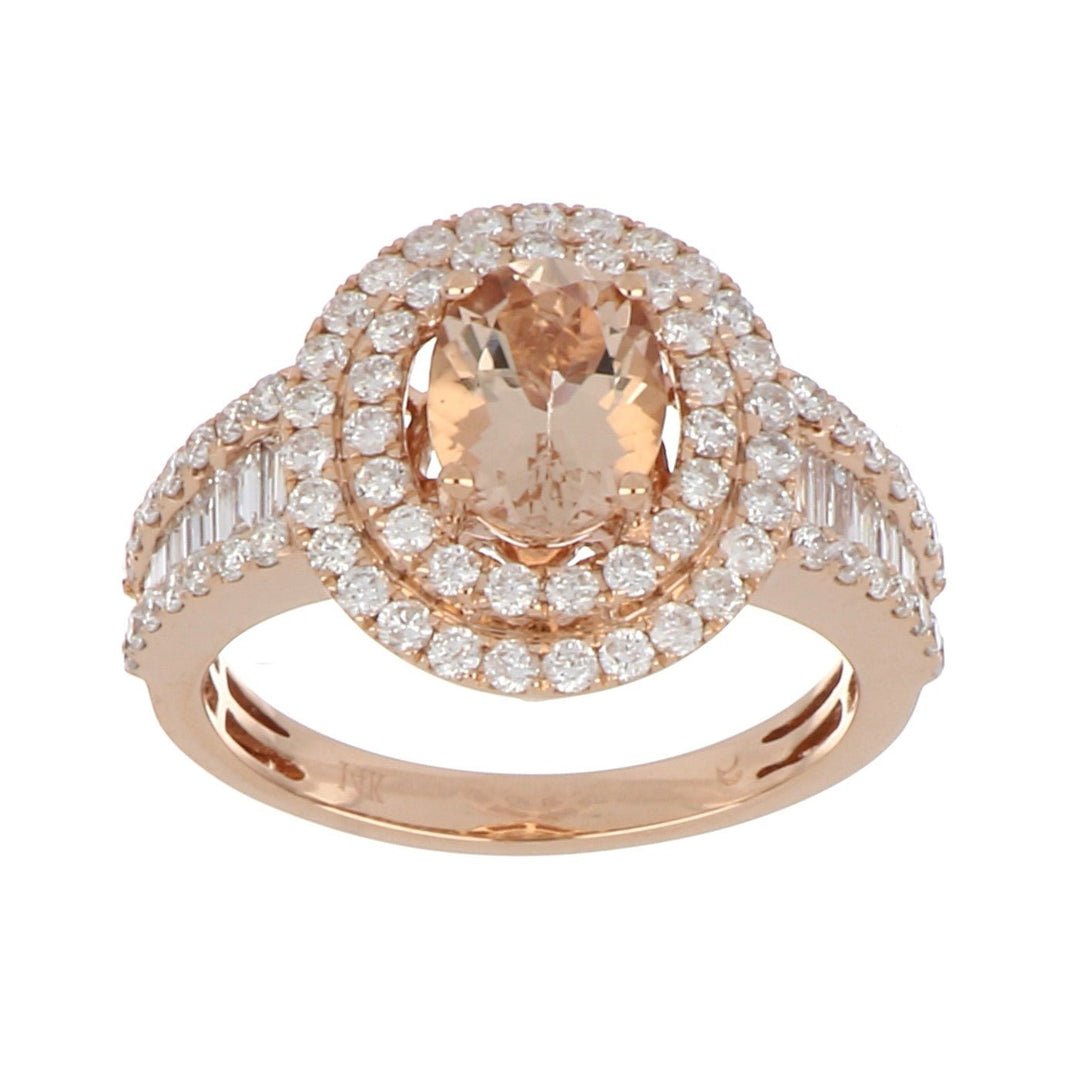 Buy Morganite Ladies Ring (Morganite 1.21 cts. White Diamond 0.79 cts. White Diamond 0.34 cts) at Kay's Fine Jewelry