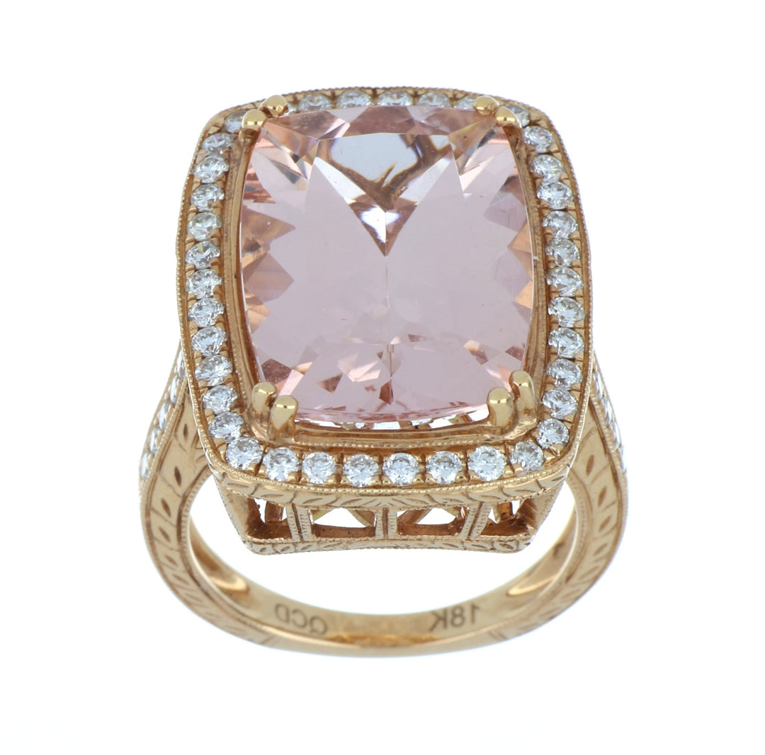 Buy Morganite Ladies Ring (Morganite 12.3 cts. White Diamond 0.77 cts.) at Kay's Fine Jewelry