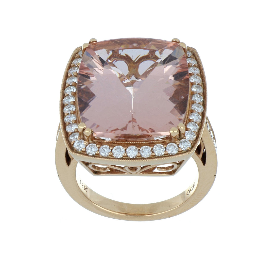 Buy Morganite Ladies Ring (Morganite 19.36 cts. White Diamond 1.06 cts.) at Kay's Fine Jewelry