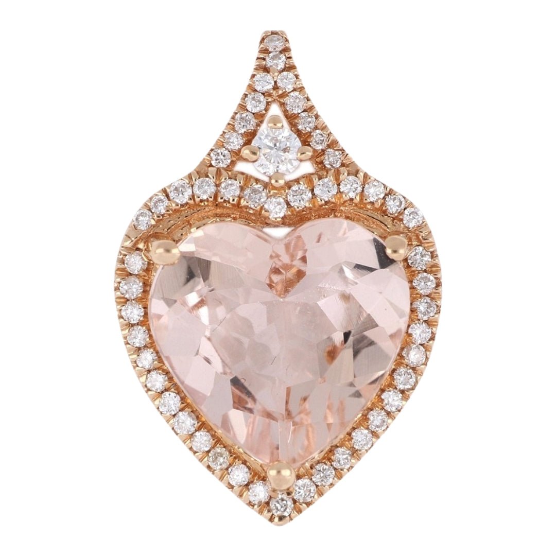 Morganite Pendant (Morganite 3.64 cts. White Diamond 0.21 cts.) Not Net