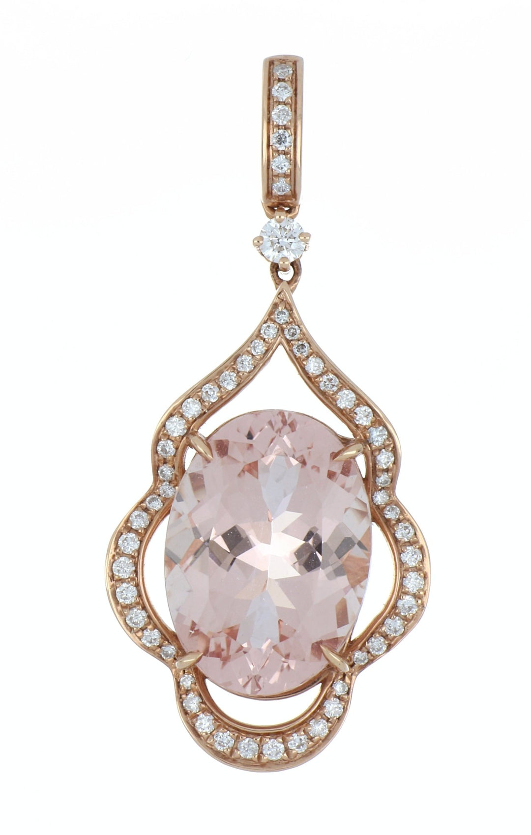 Buy Morganite Pendant (Morganite 6.55 cts. White Diamond 0.32 cts.) at Kay's Fine Jewelry