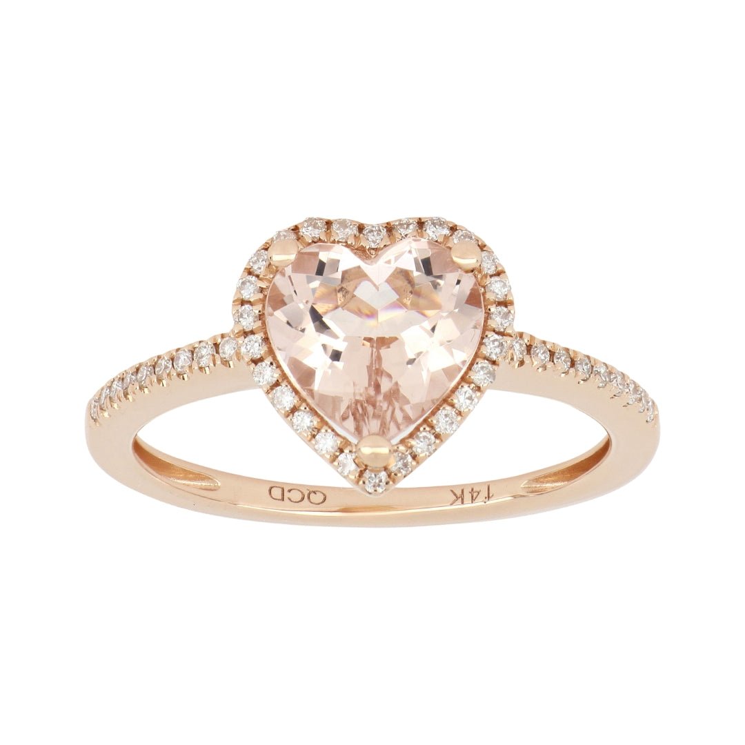 Morganite Ring (Morganite 1.51 cts. White Diamond 0.15 cts.) Not Net