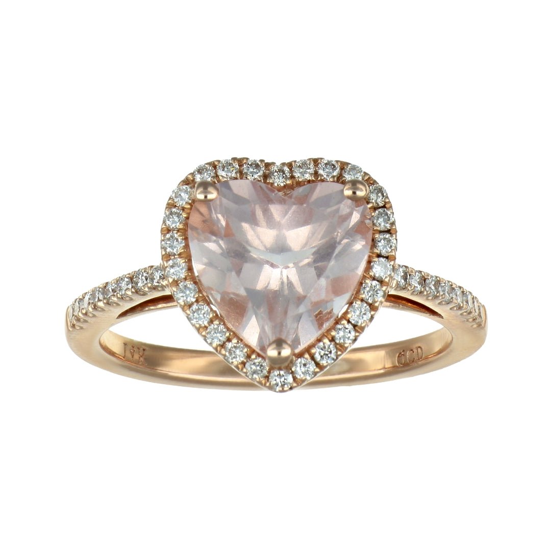 Morganite Ring (Morganite 2.12 cts. White Diamond 0.28 cts.) Not Net
