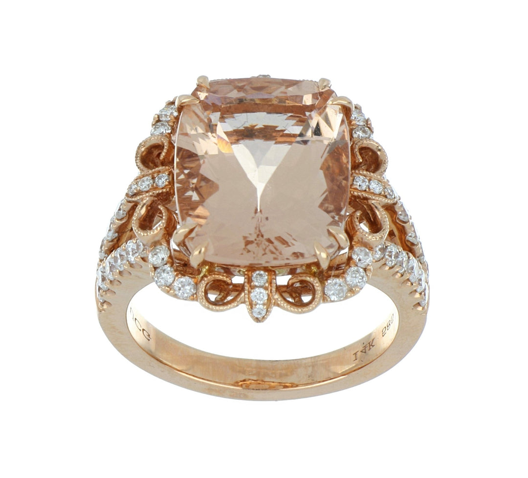 Buy Morganite Ring (Morganite 6.84 cts. White Diamond 0.62 cts.) at Kay's Fine Jewelry