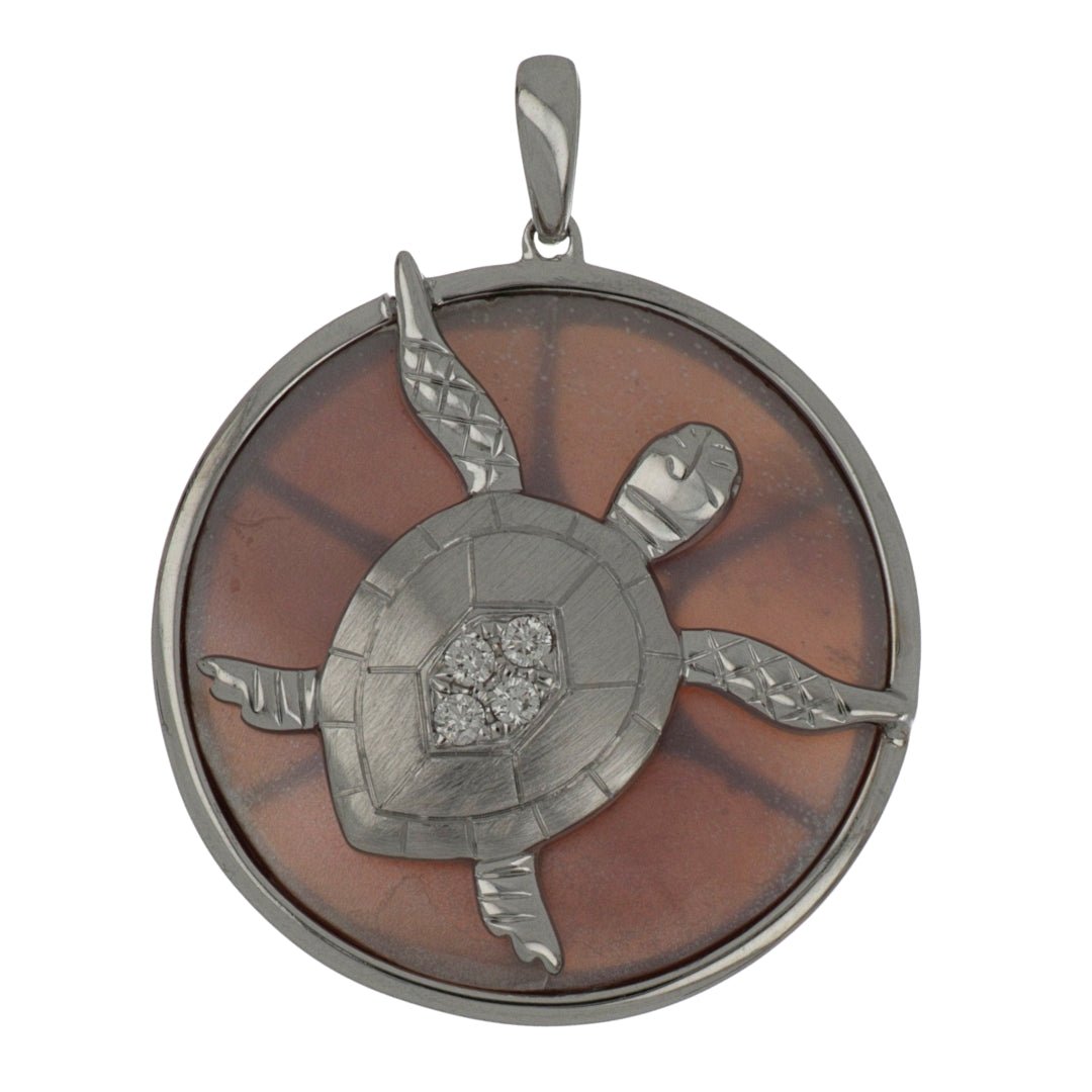 Mother of Pearl Pendant (Pink Mother of Pearl White Diamond White Diamond 0.07 cts.) Not Net