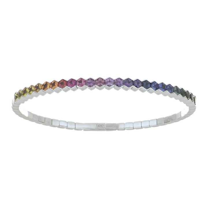 Multi - Color Sapphire Bangle (Multi - Color Sapphire 3.9 cts.) Not Net