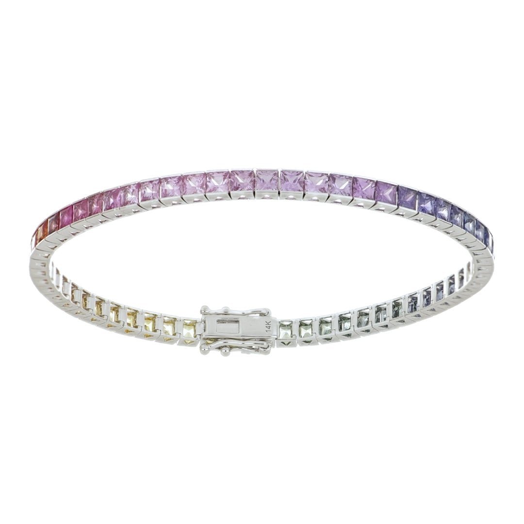 Multi - Color Sapphire Bracelet (Multi - Color Sapphire 10.21 cts.) Not Net