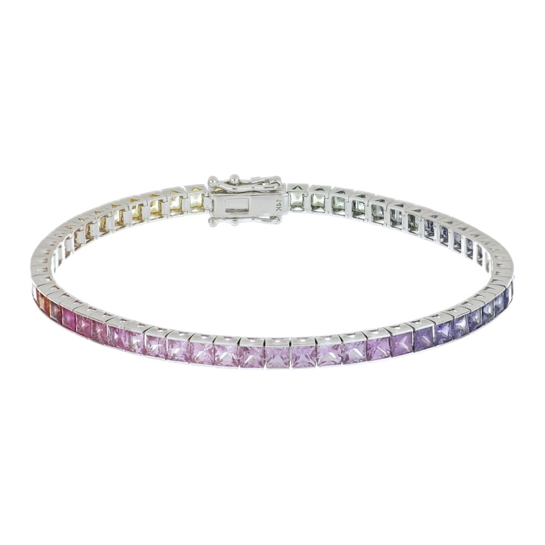 Multi - Color Sapphire Bracelet (Multi - Color Sapphire 10.21 cts.) Not Net