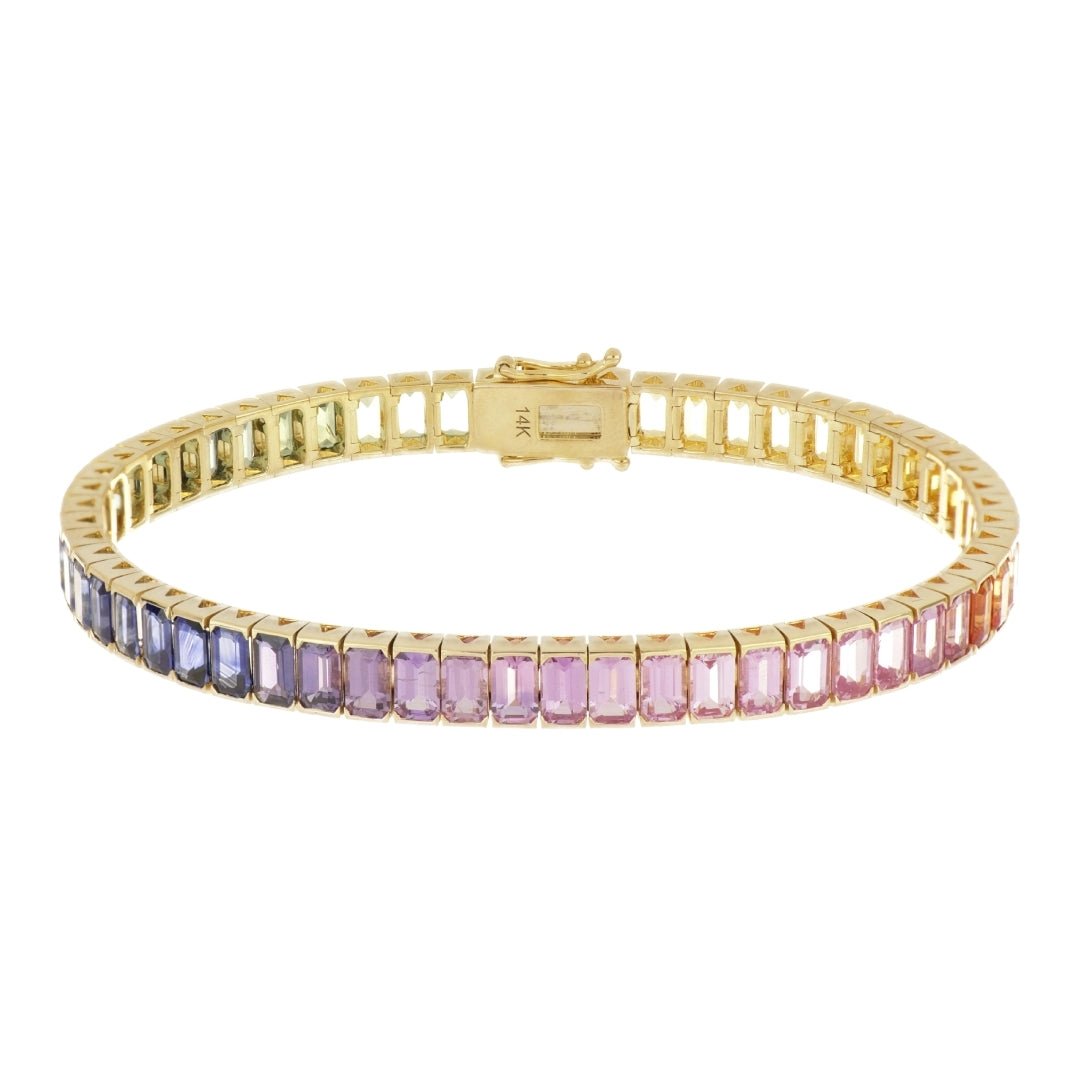 Multi - Color Sapphire Bracelet (Multi - Color Sapphire 18.02 cts.) Not Net