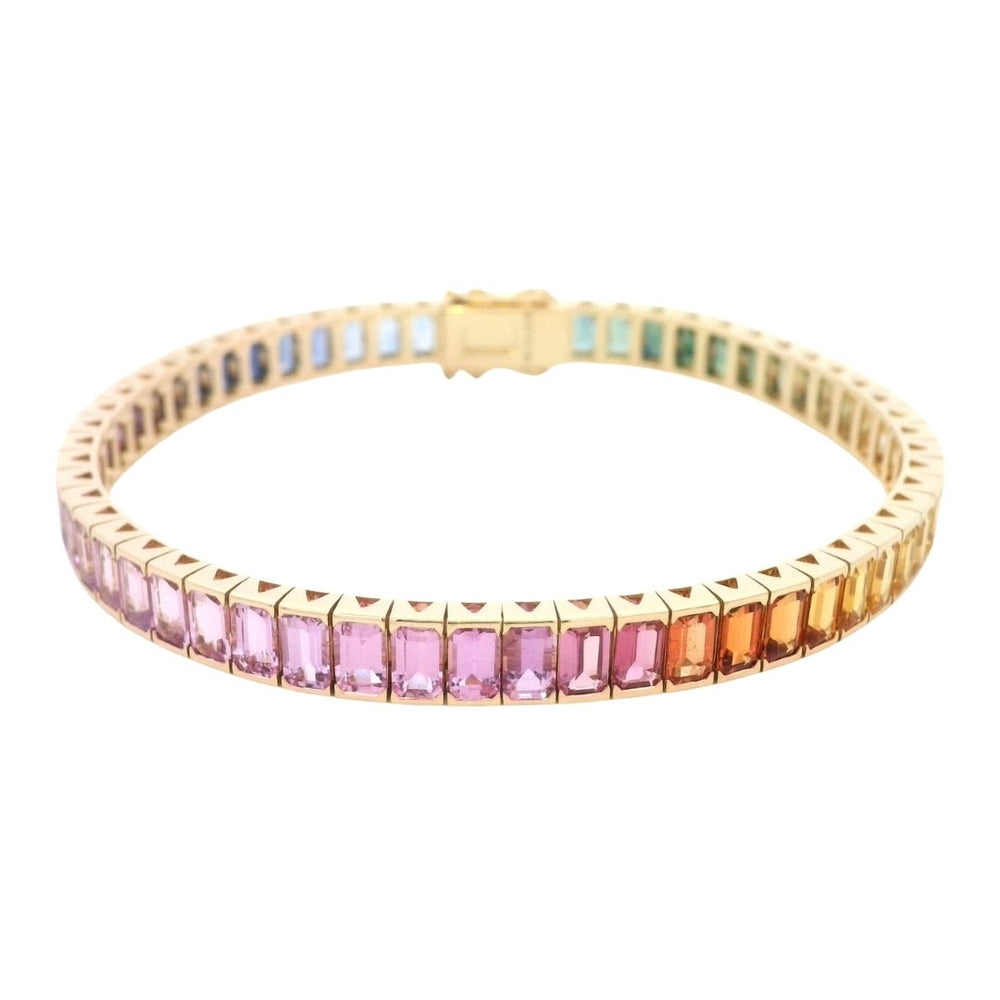 Multi - Color Sapphire Bracelet (Multi - Color Sapphire 18.02 cts.) Not Net