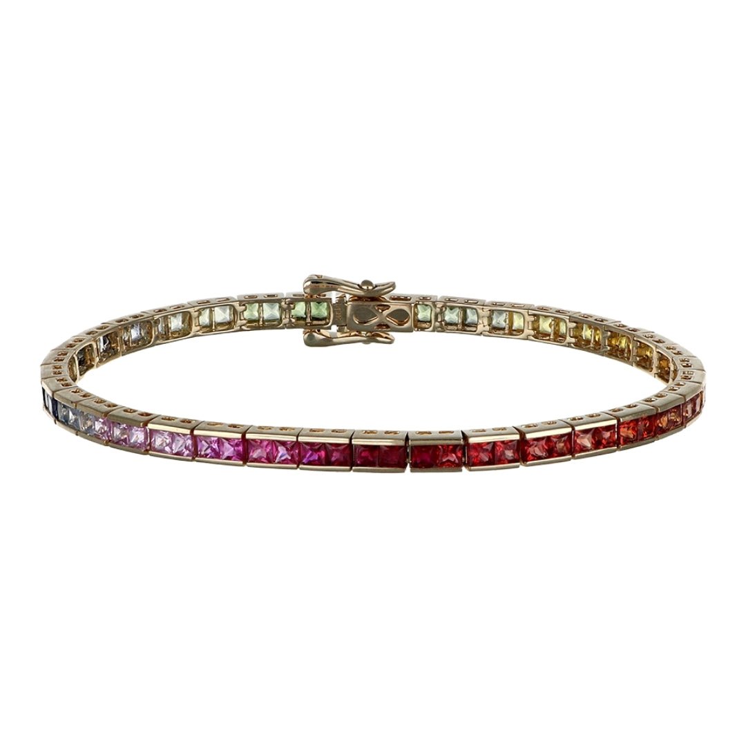 Multi - Color Sapphire Bracelet (Multi - Color Sapphire 7.2 cts.) Not Net