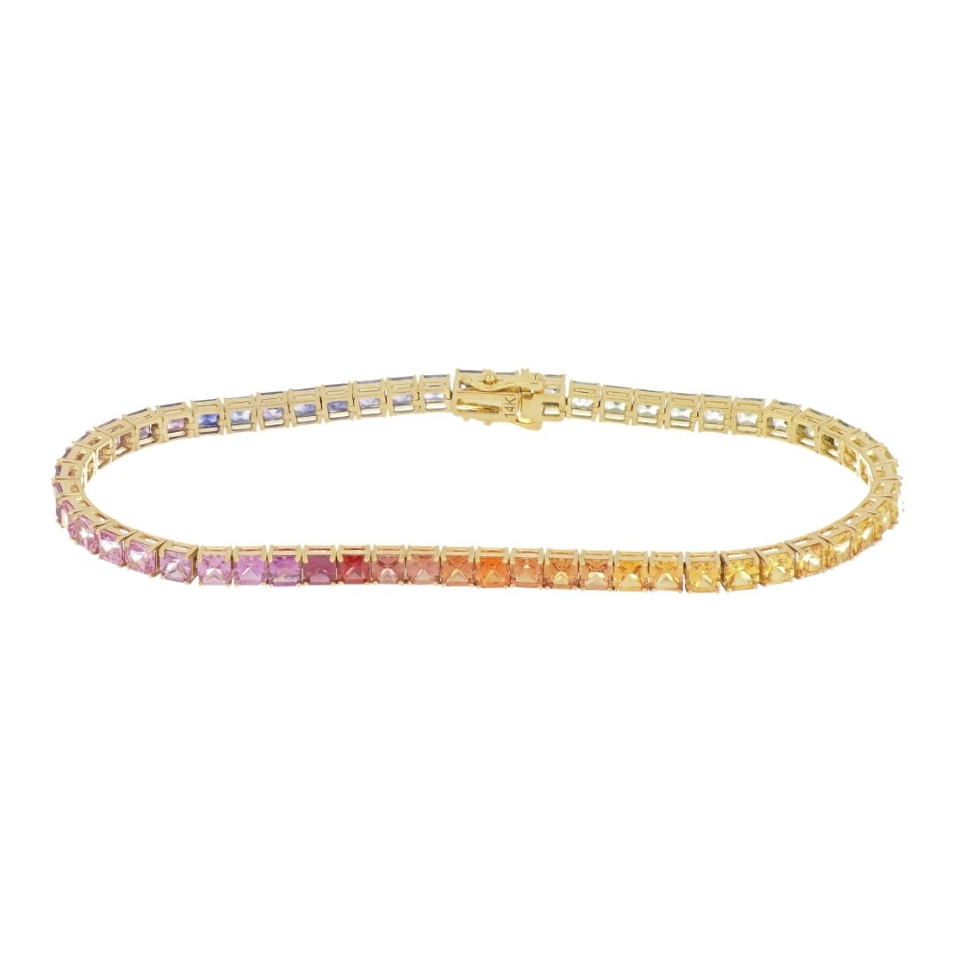 Multi - Color Sapphire Bracelet (Multi - Color Sapphire 9.5 cts.) Not Net