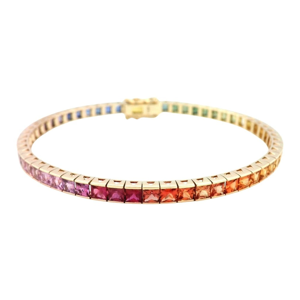 Multi - Color Sapphire Bracelet (Multi - Color Sapphire 9.76 cts.) Not Net