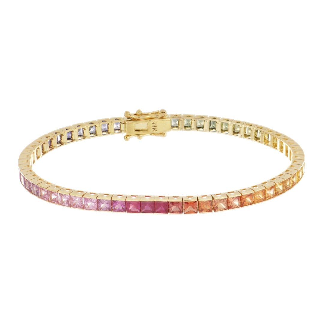 Multi - Color Sapphire Bracelet (Multi - Color Sapphire 9.76 cts.) Not Net