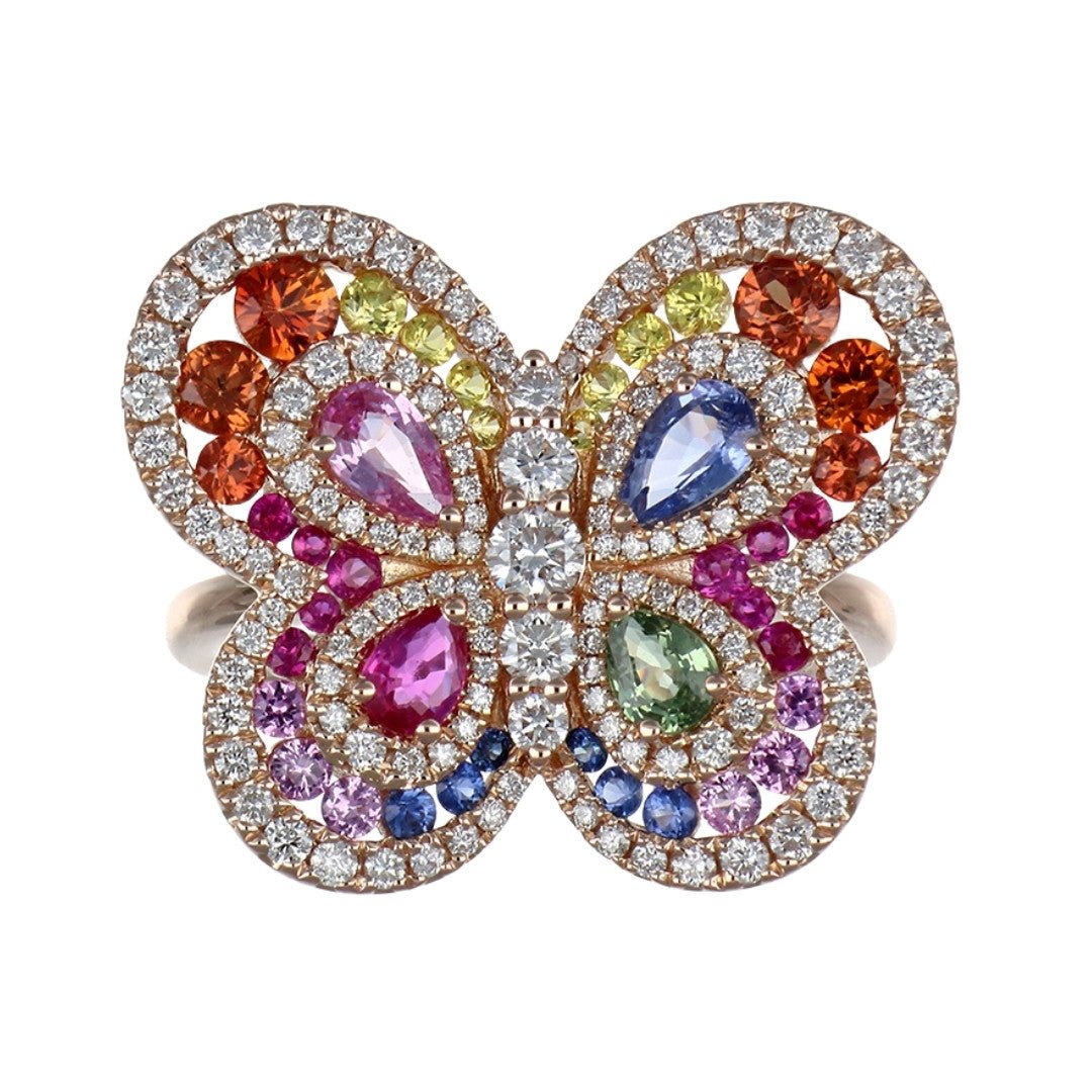 Buy Multi - Color Sapphire Ring (Multi - Color Sapphire 1.71 cts. Ruby 0.28 cts. White Diamond 0.81 cts.) at Kay's Fine Jewelry