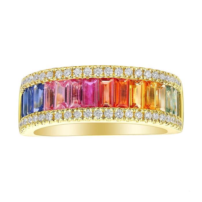 Multi-Color Sapphire Ring Not Net