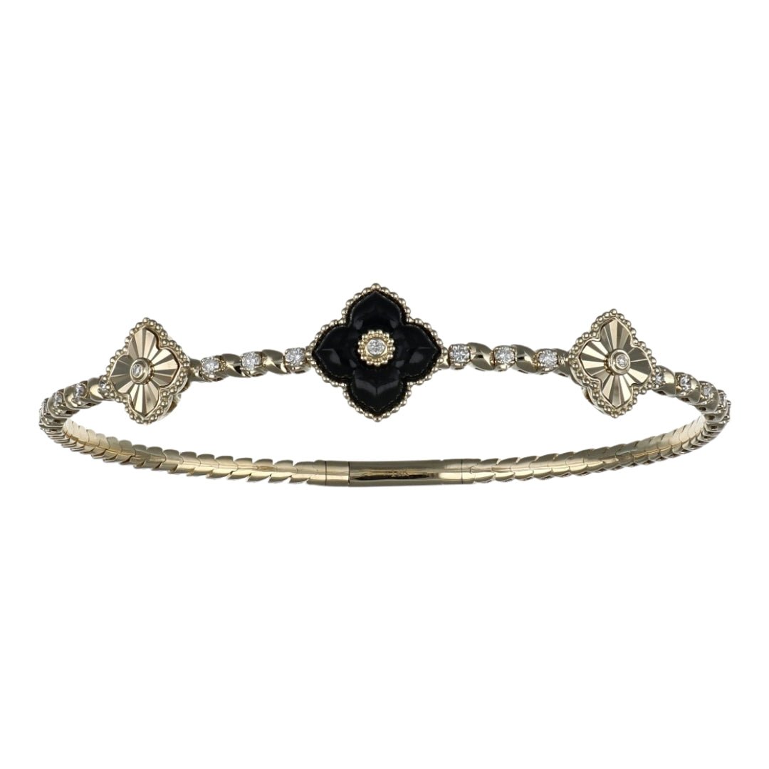 Onyx Bangle (Onyx White Diamond 0.41 cts.) Not Net