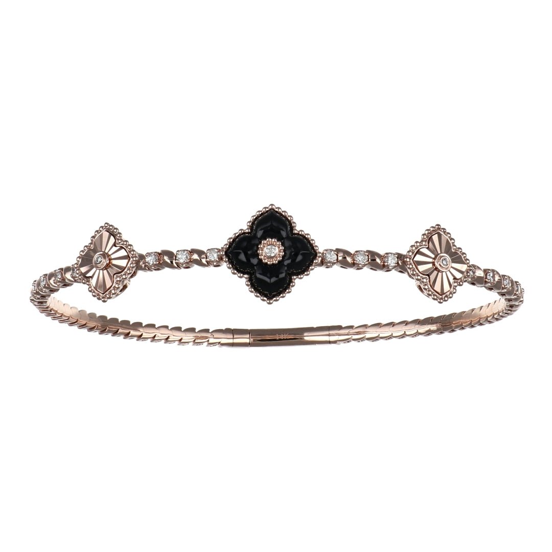 Onyx Flexi Bangle (Onyx White Diamond 0.31 cts.) Not Net