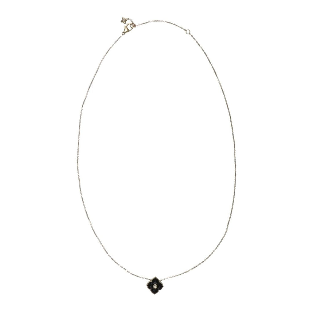 Onyx Necklace (Onyx White Diamond 0.06 cts.) Not Net