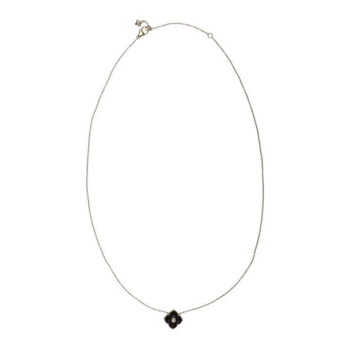 Onyx Necklace (Onyx White Diamond 0.06 cts.) Not Net