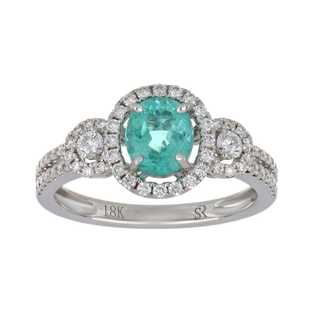 Buy Paraiba Ring (Paraiba Tourmaline 1.03 cts. White Diamond 0.48 cts.) at Kay's Fine Jewelry