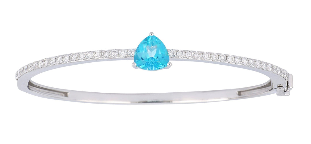 Buy Paraiba Topaz Bangle (Paraiba Topaz 2.51 cts. White Diamond 0.98 cts.) at Kay's Fine Jewelry