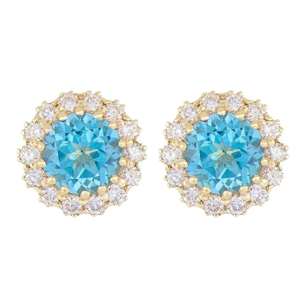 Buy Paraiba Topaz Earrings (Paraiba Topaz 1.88 cts. White Diamond 0.43 cts.) at Kay's Fine Jewelry