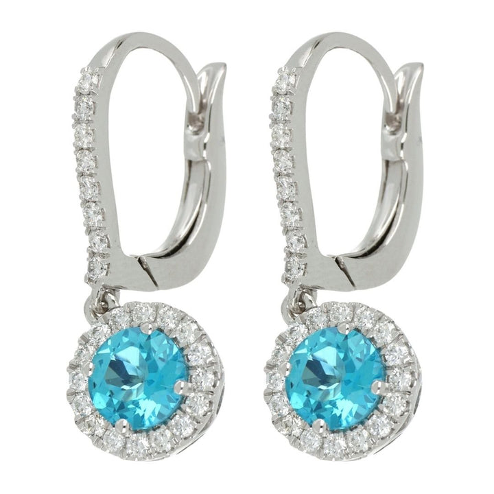 Buy Paraiba Topaz Earrings (Paraiba Topaz 1.99 cts. White Diamond 0.6 cts.) at Kay's Fine Jewelry