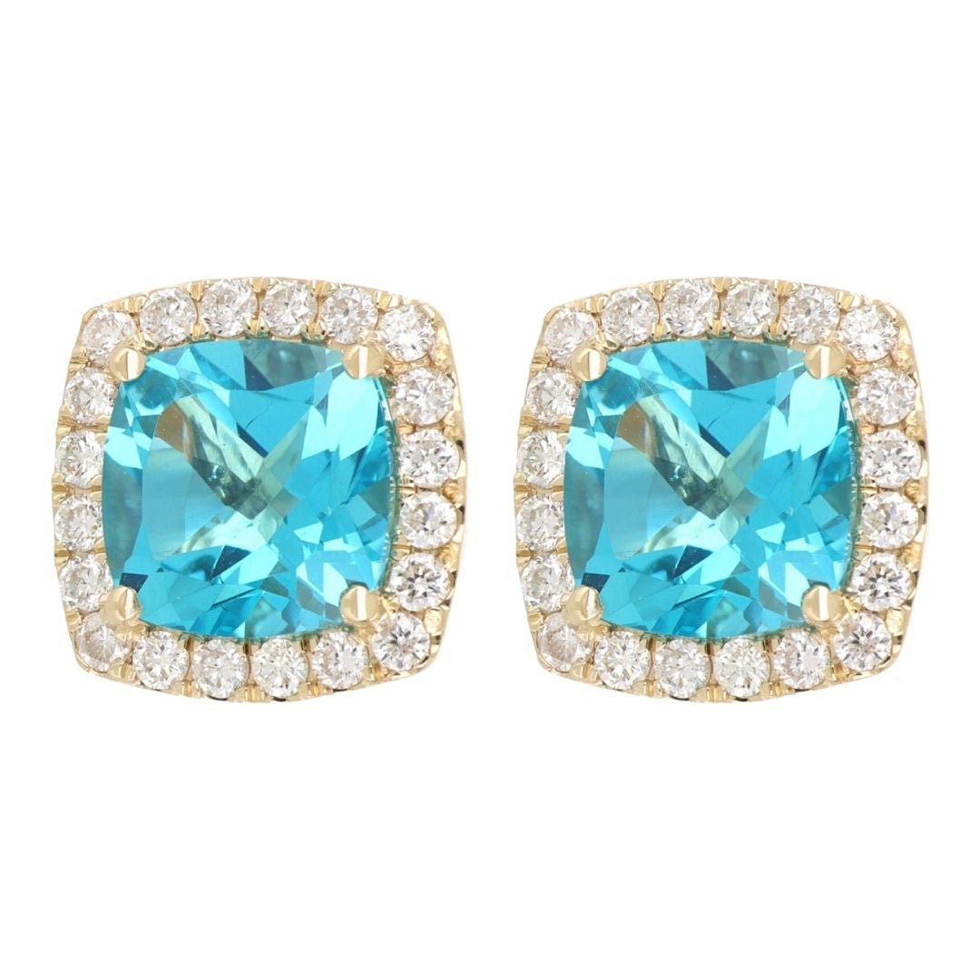 Buy Paraiba Topaz Earrings (Paraiba Topaz 2.36 cts. White Diamond 0.53 cts.) at Kay's Fine Jewelry