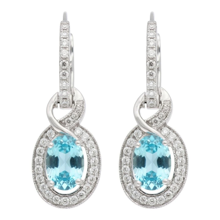 Buy Paraiba Topaz Earrings (Paraiba Topaz 2.77 cts. White Diamond 0.56 cts.) at Kay's Fine Jewelry