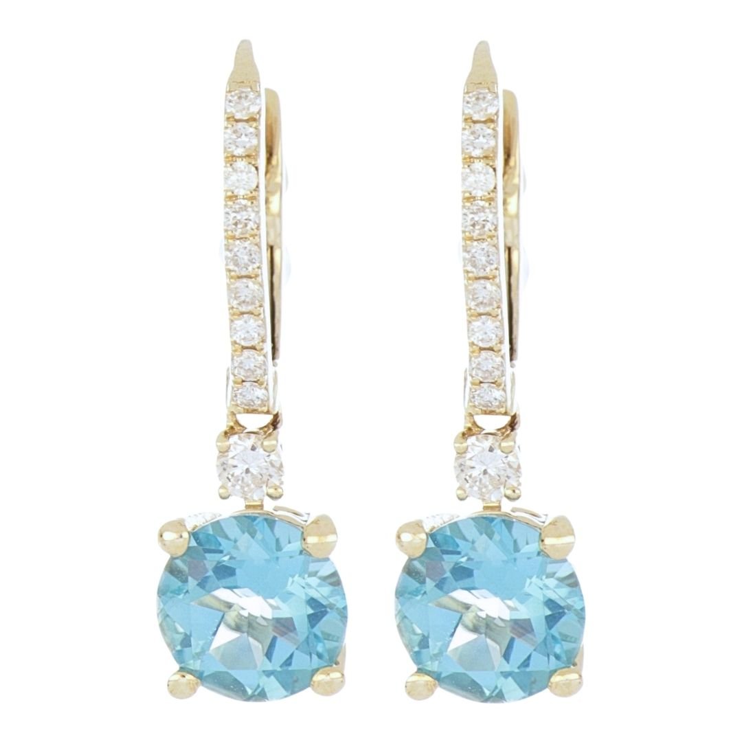 Buy Paraiba Topaz Earrings (Paraiba Topaz 2.86 cts. White Diamond 0.29 cts.) at Kay's Fine Jewelry