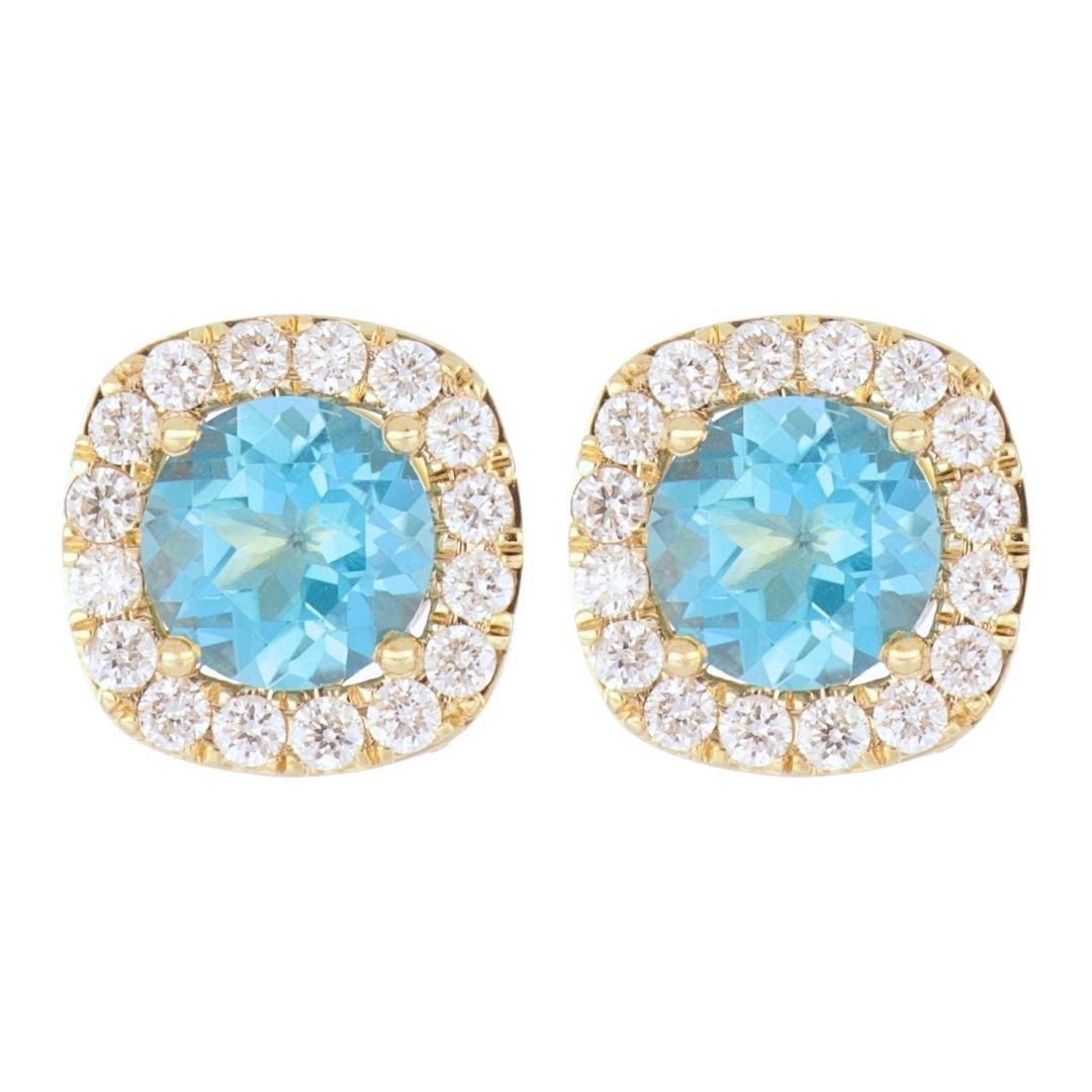 Buy Paraiba Topaz Earrings (Paraiba Topaz 2.9 cts. White Diamond 0.99 cts.) at Kay's Fine Jewelry