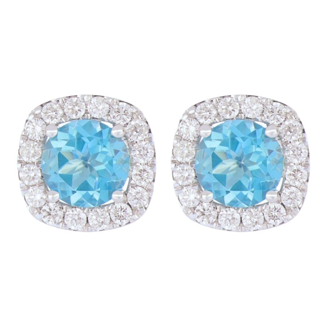 Buy Paraiba Topaz Earrings (Paraiba Topaz 2.9 cts. White Diamond 1.02 cts.) at Kay's Fine Jewelry