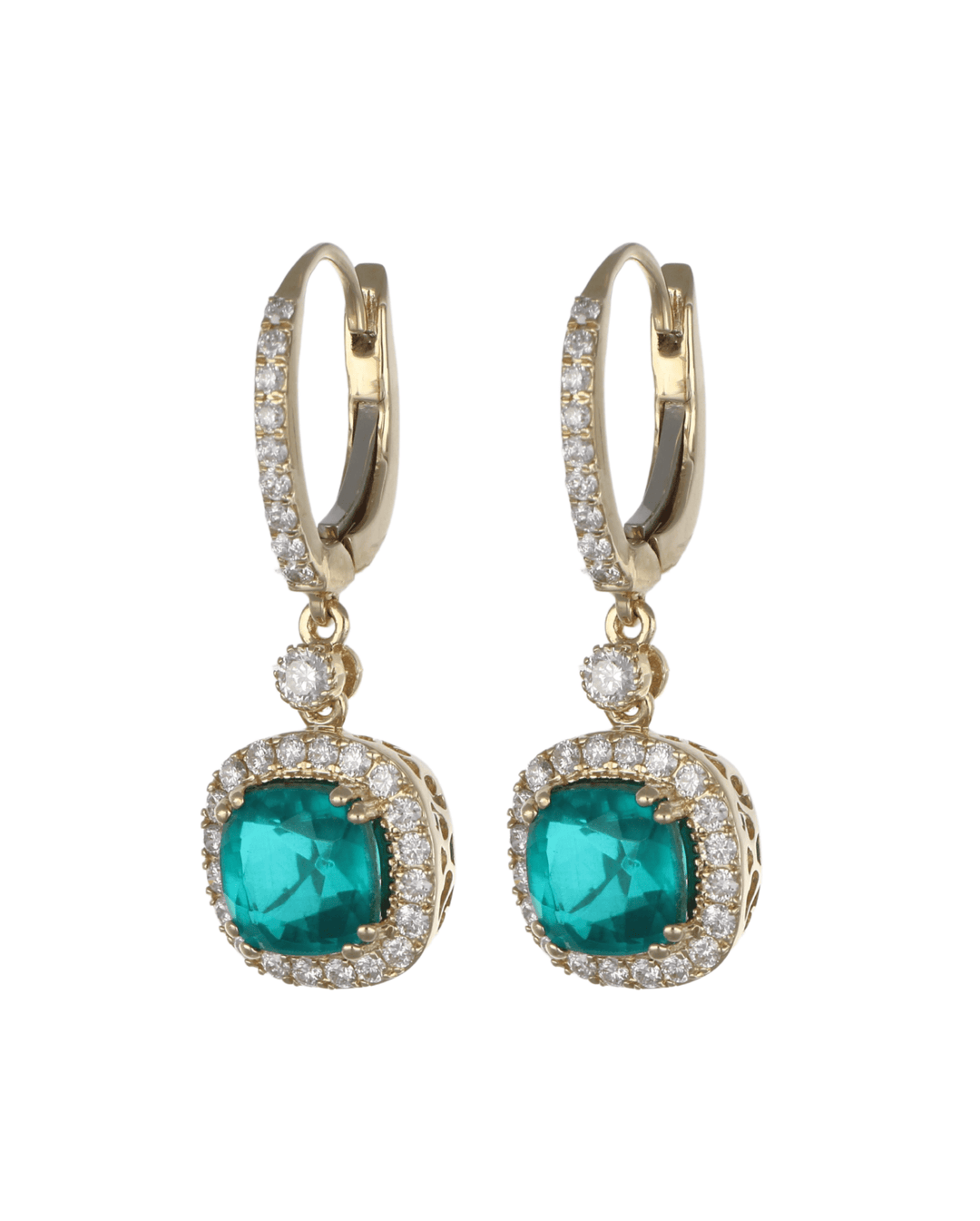 Buy Paraiba Topaz Earrings (Paraiba Topaz 3.25 cts. White Diamond 0.78 cts.) at Kay's Fine Jewelry