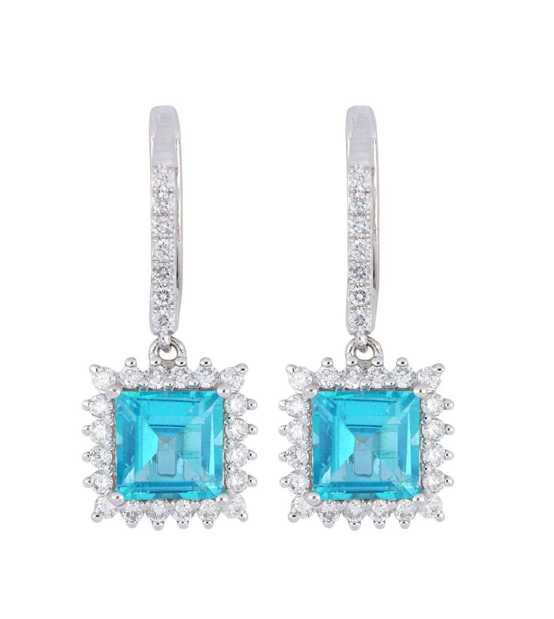 Buy Paraiba Topaz Earrings (Paraiba Topaz 4.41 cts. White Diamond 0.78 cts.) at Kay's Fine Jewelry