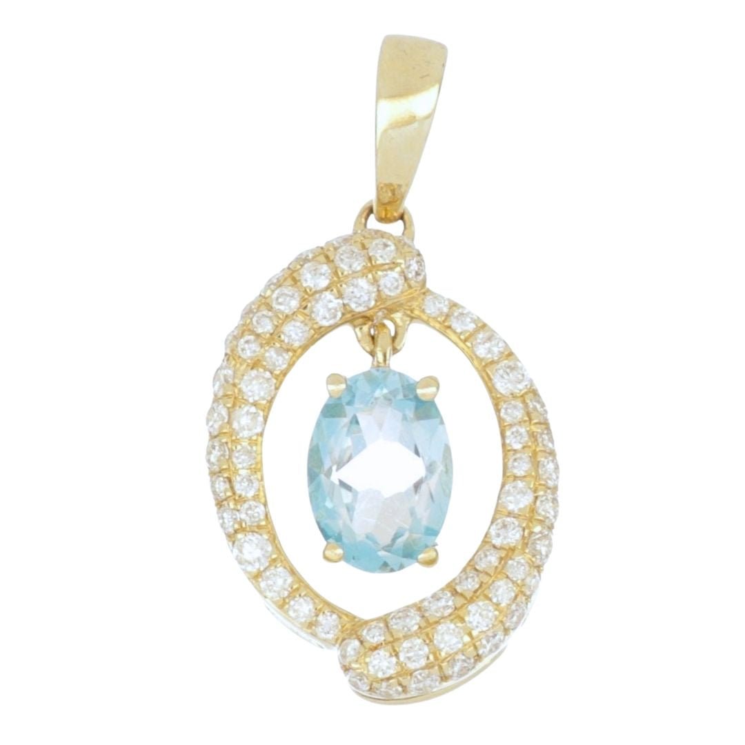 Buy Paraiba Topaz Pendant (Paraiba Topaz 0.83 cts. White Diamond 0.4 cts.) at Kay's Fine Jewelry