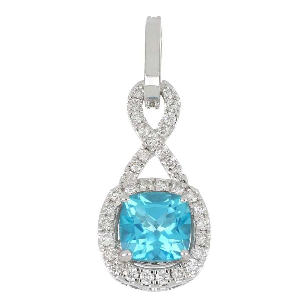 Buy Paraiba Topaz Pendant (Paraiba Topaz 1.09 cts. White Diamond 0.28 cts.) at Kay's Fine Jewelry