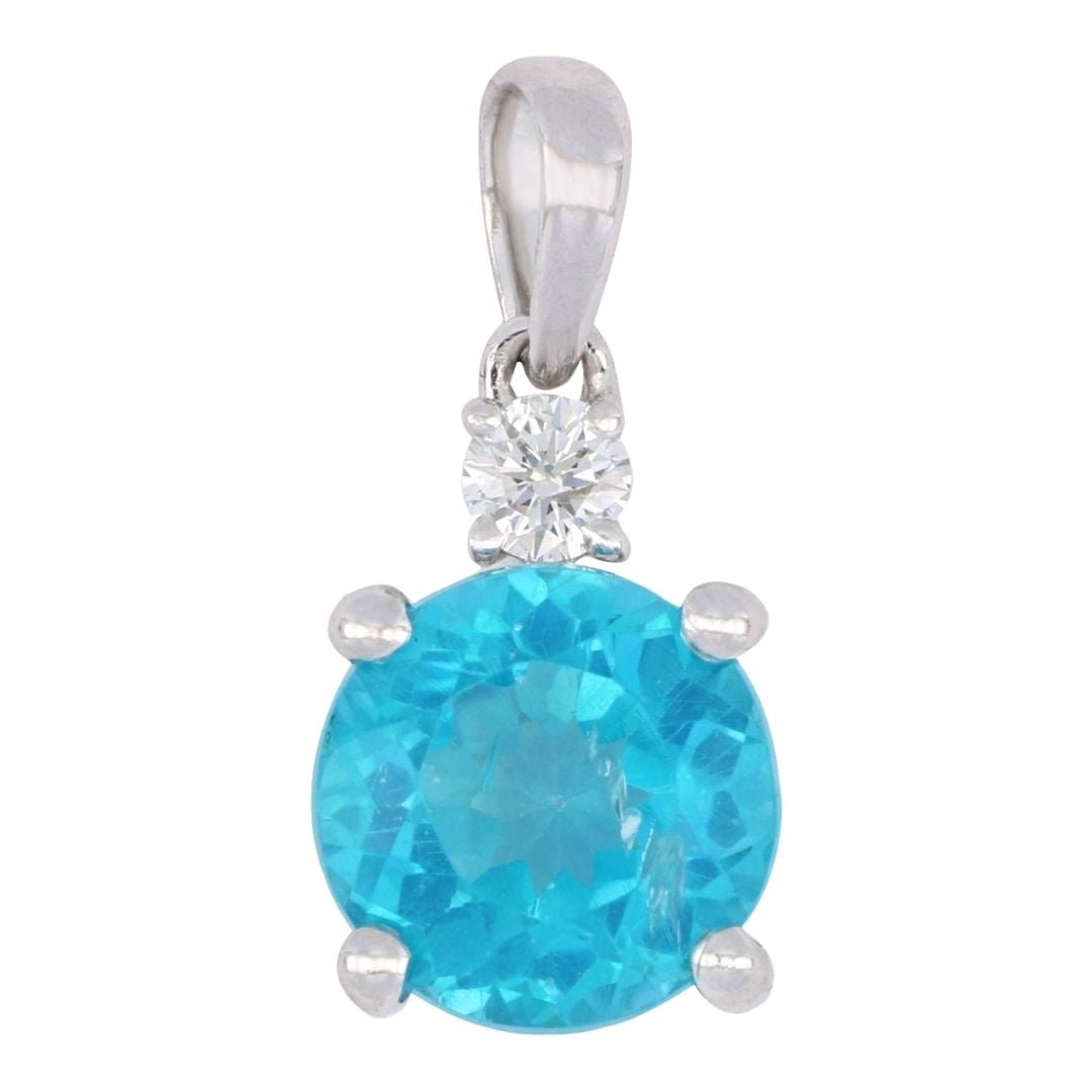 Buy Paraiba Topaz Pendant (Paraiba Topaz 1.43 cts. White Diamond 0.06 cts.) at Kay's Fine Jewelry