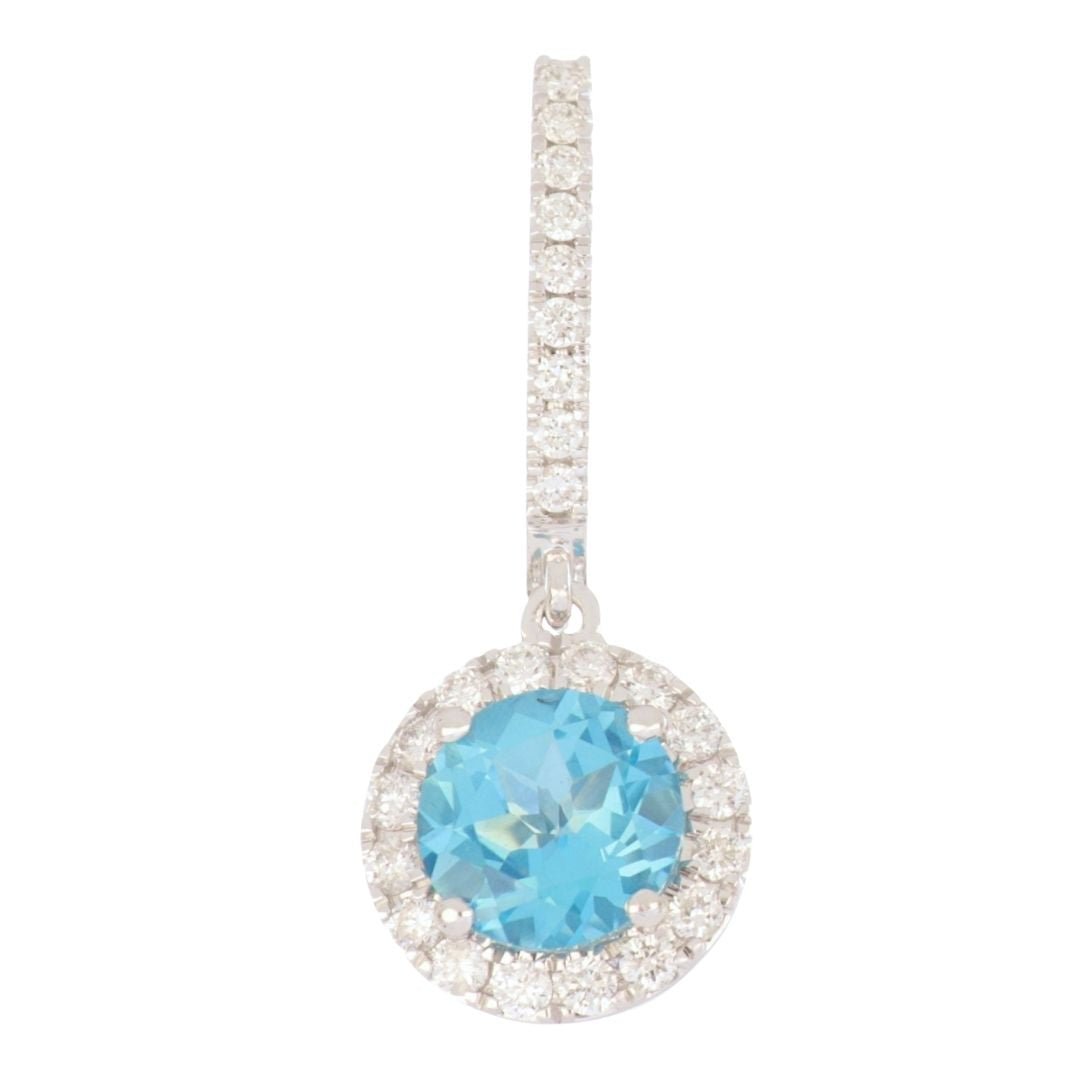Buy Paraiba Topaz Pendant (Paraiba Topaz 1.44 cts. White Diamond 0.33 cts.) at Kay's Fine Jewelry